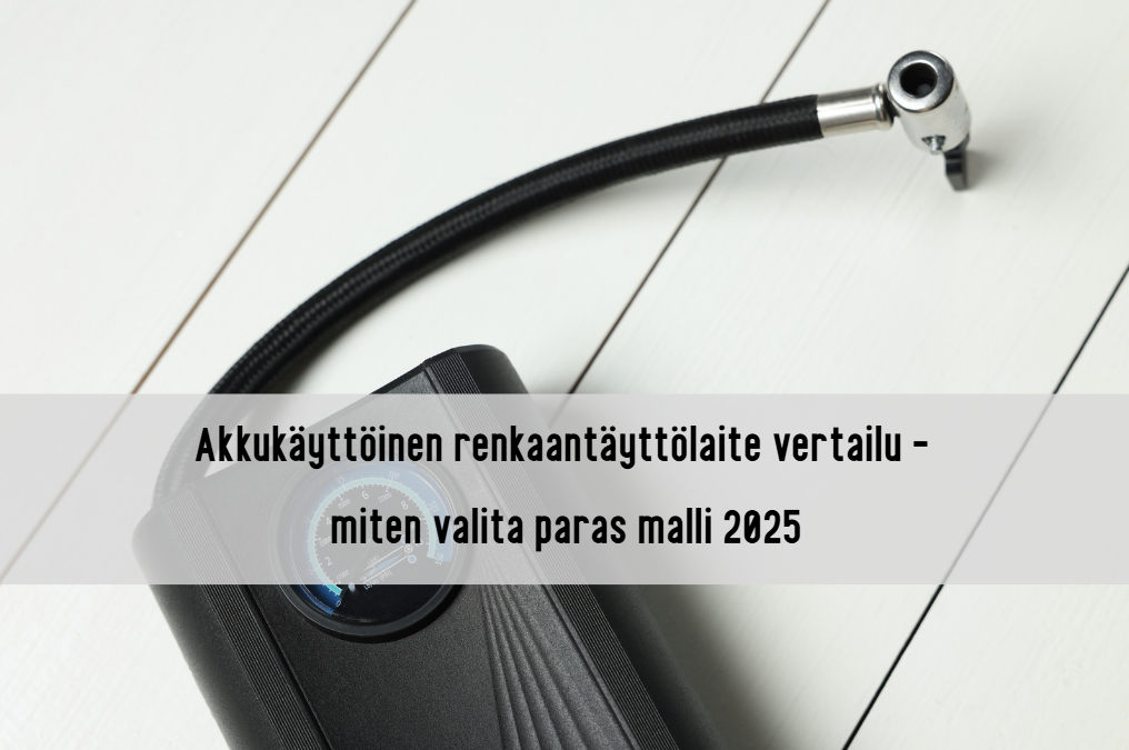 akkukäyttöinen renkaantäyttölaite